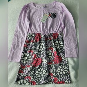 Floral Long Sleeve Girls Dress Sz 10 Brand New